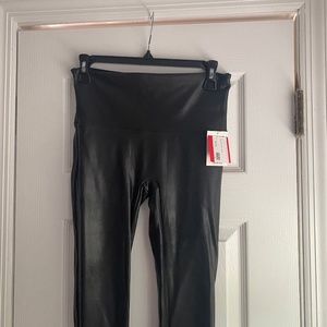 Faux leather spanx